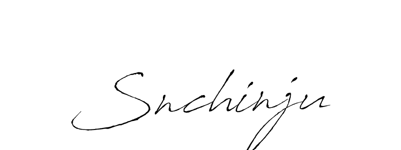 Make a beautiful signature design for name Snchinju. With this signature (Antro_Vectra) style, you can create a handwritten signature for free. Snchinju signature style 6 images and pictures png