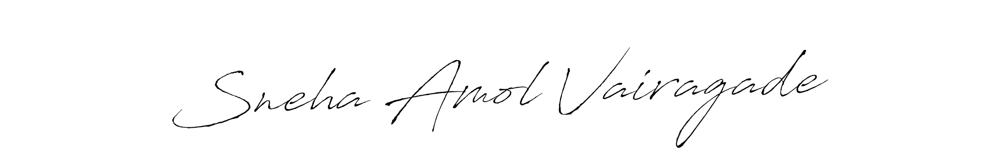 The best way (Antro_Vectra) to make a short signature is to pick only two or three words in your name. The name Sneha Amol Vairagade include a total of six letters. For converting this name. Sneha Amol Vairagade signature style 6 images and pictures png