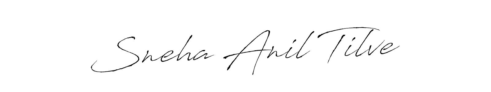if you are searching for the best signature style for your name Sneha Anil Tilve. so please give up your signature search. here we have designed multiple signature styles  using Antro_Vectra. Sneha Anil Tilve signature style 6 images and pictures png