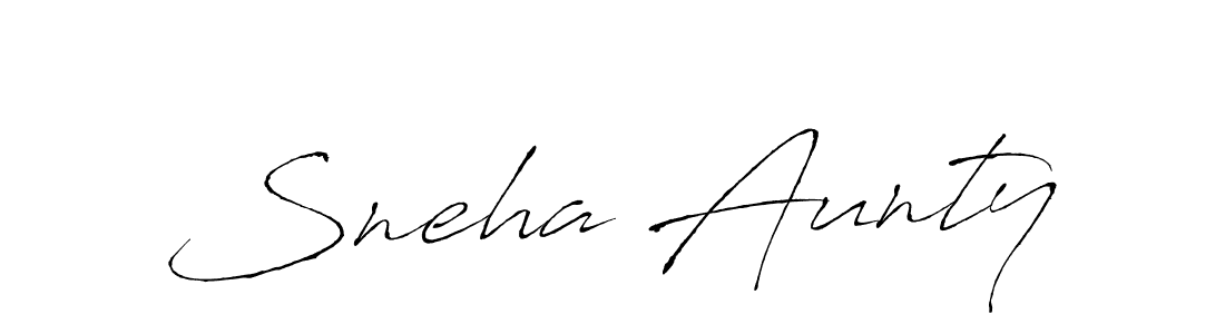 Make a beautiful signature design for name Sneha Aunty. With this signature (Antro_Vectra) style, you can create a handwritten signature for free. Sneha Aunty signature style 6 images and pictures png