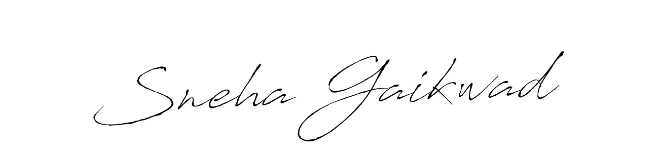 Create a beautiful signature design for name Sneha Gaikwad. With this signature (Antro_Vectra) fonts, you can make a handwritten signature for free. Sneha Gaikwad signature style 6 images and pictures png