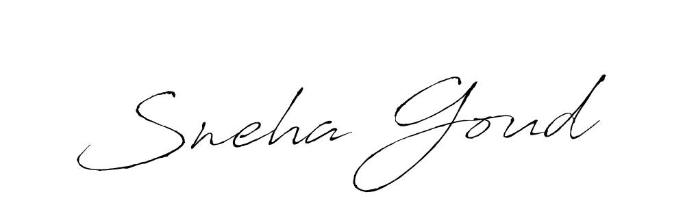 Design your own signature with our free online signature maker. With this signature software, you can create a handwritten (Antro_Vectra) signature for name Sneha Goud. Sneha Goud signature style 6 images and pictures png