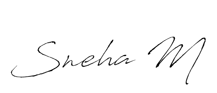It looks lik you need a new signature style for name Sneha M. Design unique handwritten (Antro_Vectra) signature with our free signature maker in just a few clicks. Sneha M signature style 6 images and pictures png
