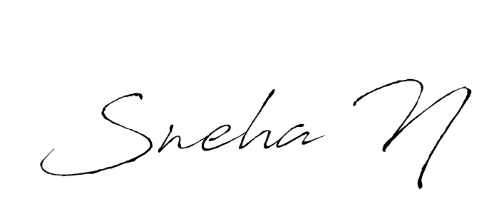 How to make Sneha N signature? Antro_Vectra is a professional autograph style. Create handwritten signature for Sneha N name. Sneha N signature style 6 images and pictures png