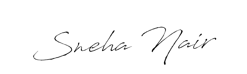 Design your own signature with our free online signature maker. With this signature software, you can create a handwritten (Antro_Vectra) signature for name Sneha Nair. Sneha Nair signature style 6 images and pictures png