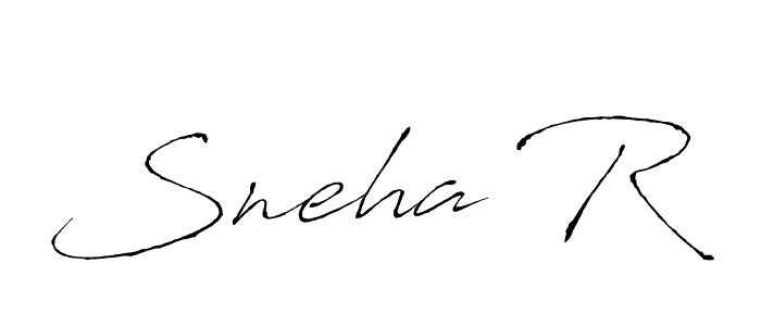 How to make Sneha R signature? Antro_Vectra is a professional autograph style. Create handwritten signature for Sneha R name. Sneha R signature style 6 images and pictures png