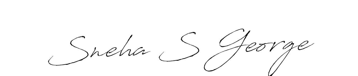 Use a signature maker to create a handwritten signature online. With this signature software, you can design (Antro_Vectra) your own signature for name Sneha S George. Sneha S George signature style 6 images and pictures png