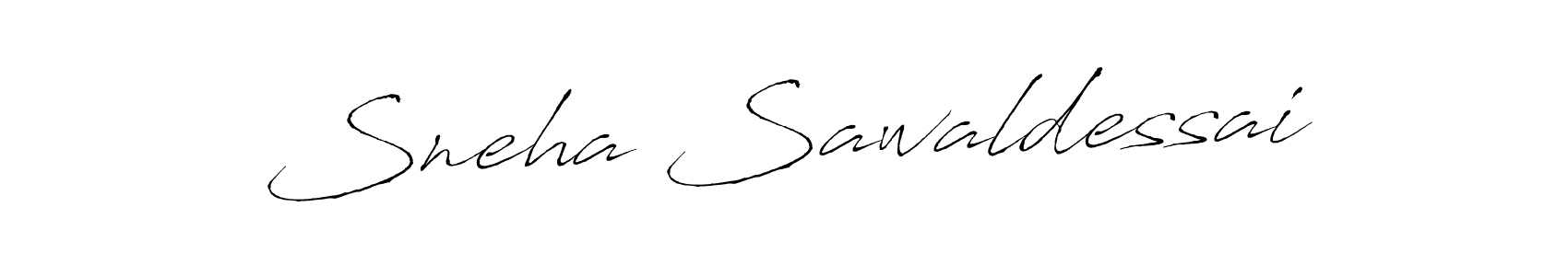 Create a beautiful signature design for name Sneha Sawaldessai. With this signature (Antro_Vectra) fonts, you can make a handwritten signature for free. Sneha Sawaldessai signature style 6 images and pictures png