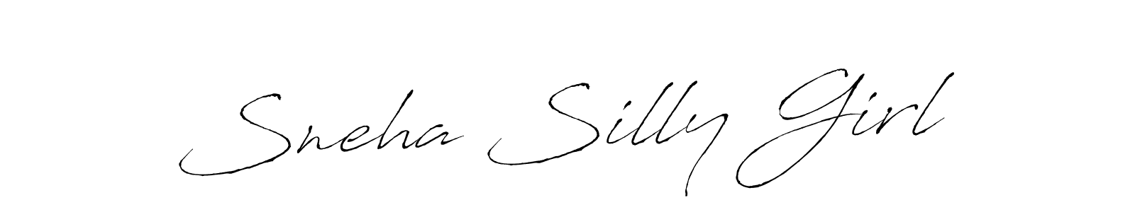 Antro_Vectra is a professional signature style that is perfect for those who want to add a touch of class to their signature. It is also a great choice for those who want to make their signature more unique. Get Sneha Silly Girl name to fancy signature for free. Sneha Silly Girl signature style 6 images and pictures png