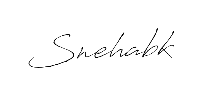 Design your own signature with our free online signature maker. With this signature software, you can create a handwritten (Antro_Vectra) signature for name Snehabk. Snehabk signature style 6 images and pictures png