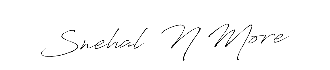 Snehal  N More stylish signature style. Best Handwritten Sign (Antro_Vectra) for my name. Handwritten Signature Collection Ideas for my name Snehal  N More. Snehal  N More signature style 6 images and pictures png