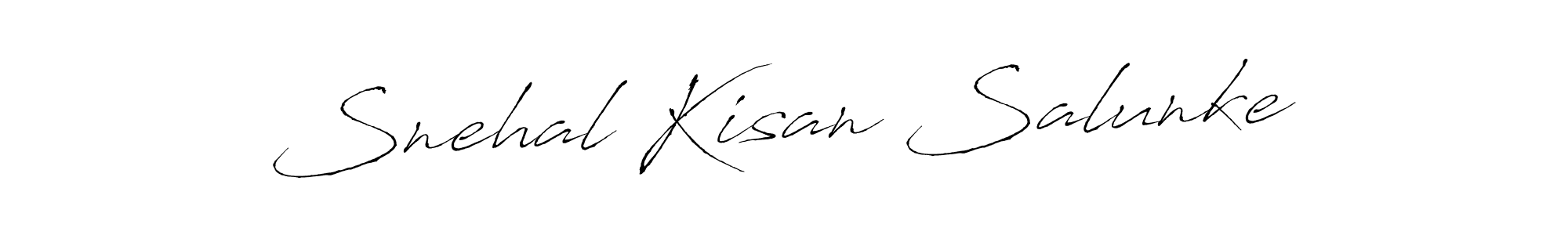 Make a beautiful signature design for name Snehal Kisan Salunke. With this signature (Antro_Vectra) style, you can create a handwritten signature for free. Snehal Kisan Salunke signature style 6 images and pictures png