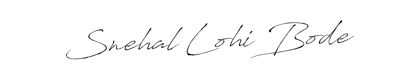 Antro_Vectra is a professional signature style that is perfect for those who want to add a touch of class to their signature. It is also a great choice for those who want to make their signature more unique. Get Snehal Lohi Bode name to fancy signature for free. Snehal Lohi Bode signature style 6 images and pictures png