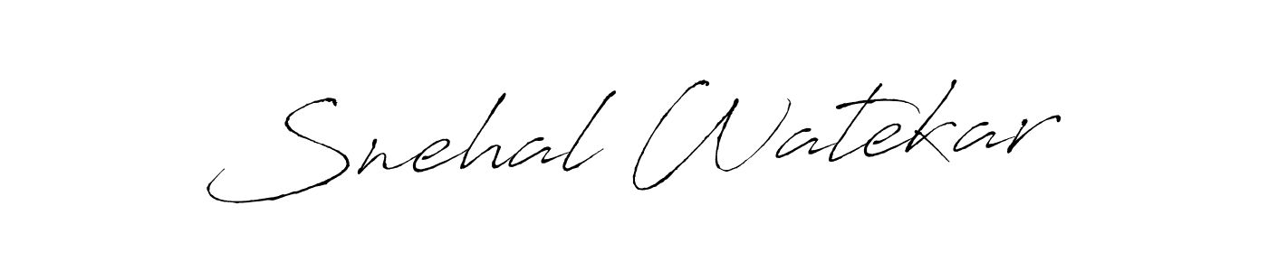 Make a beautiful signature design for name Snehal Watekar. With this signature (Antro_Vectra) style, you can create a handwritten signature for free. Snehal Watekar signature style 6 images and pictures png