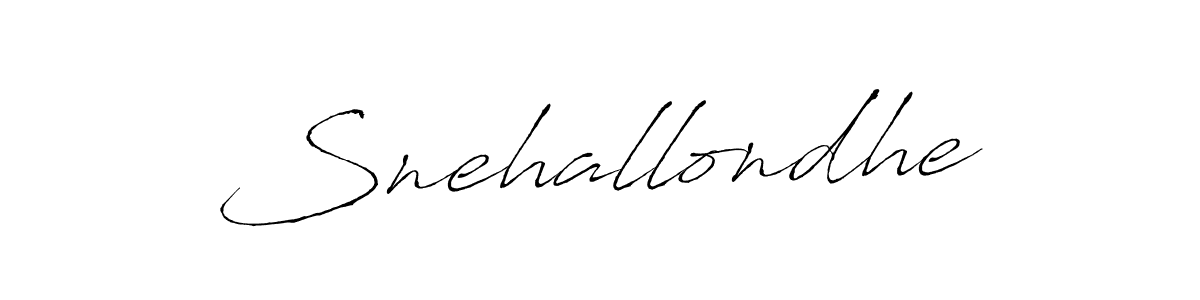 Make a beautiful signature design for name Snehallondhe. With this signature (Antro_Vectra) style, you can create a handwritten signature for free. Snehallondhe signature style 6 images and pictures png