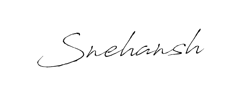 How to make Snehansh name signature. Use Antro_Vectra style for creating short signs online. This is the latest handwritten sign. Snehansh signature style 6 images and pictures png