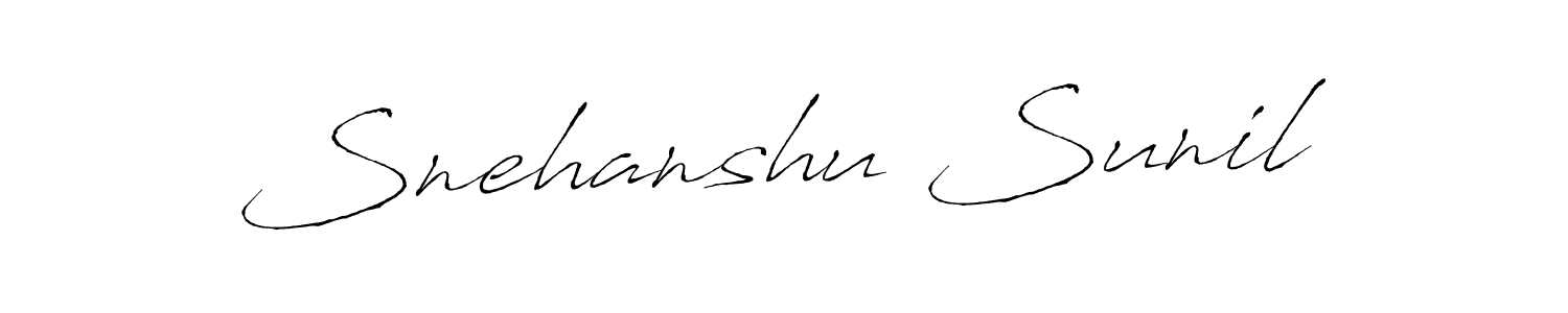 Antro_Vectra is a professional signature style that is perfect for those who want to add a touch of class to their signature. It is also a great choice for those who want to make their signature more unique. Get Snehanshu Sunil name to fancy signature for free. Snehanshu Sunil signature style 6 images and pictures png