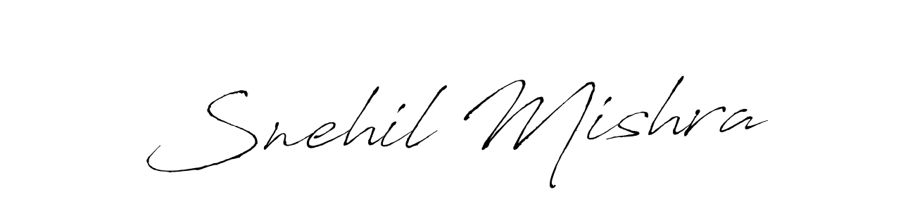 Snehil Mishra stylish signature style. Best Handwritten Sign (Antro_Vectra) for my name. Handwritten Signature Collection Ideas for my name Snehil Mishra. Snehil Mishra signature style 6 images and pictures png