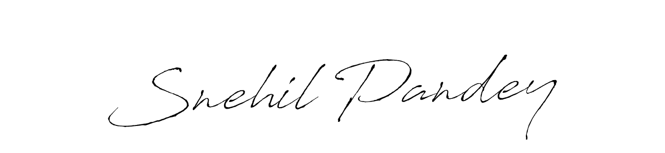 Make a beautiful signature design for name Snehil Pandey. With this signature (Antro_Vectra) style, you can create a handwritten signature for free. Snehil Pandey signature style 6 images and pictures png