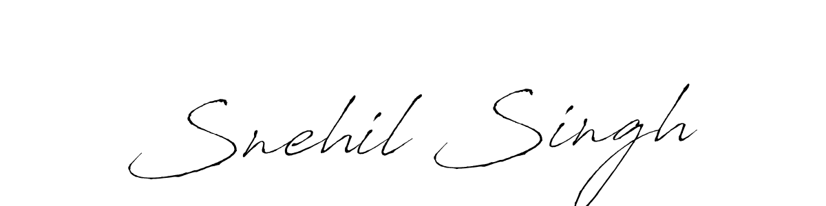 Make a beautiful signature design for name Snehil Singh. With this signature (Antro_Vectra) style, you can create a handwritten signature for free. Snehil Singh signature style 6 images and pictures png