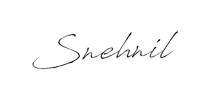 The best way (Antro_Vectra) to make a short signature is to pick only two or three words in your name. The name Snehnil include a total of six letters. For converting this name. Snehnil signature style 6 images and pictures png