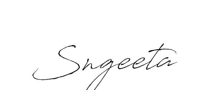 Use a signature maker to create a handwritten signature online. With this signature software, you can design (Antro_Vectra) your own signature for name Sngeeta. Sngeeta signature style 6 images and pictures png