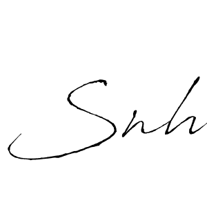 How to make Snh signature? Antro_Vectra is a professional autograph style. Create handwritten signature for Snh name. Snh signature style 6 images and pictures png