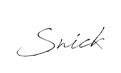 How to make Snick name signature. Use Antro_Vectra style for creating short signs online. This is the latest handwritten sign. Snick signature style 6 images and pictures png