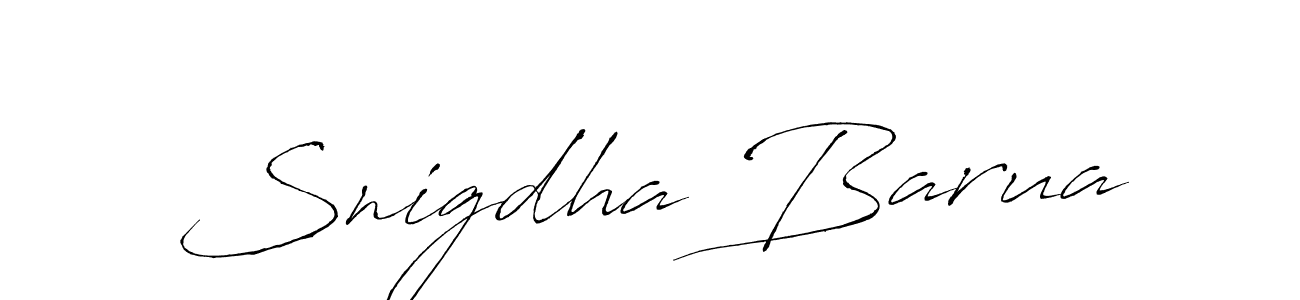 How to make Snigdha Barua signature? Antro_Vectra is a professional autograph style. Create handwritten signature for Snigdha Barua name. Snigdha Barua signature style 6 images and pictures png