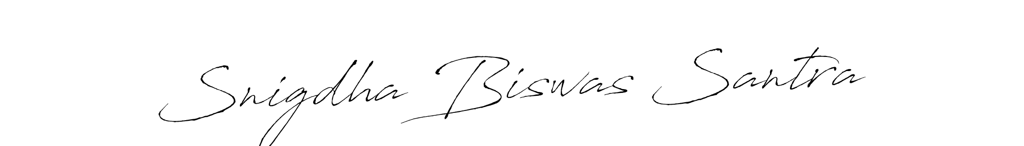 The best way (Antro_Vectra) to make a short signature is to pick only two or three words in your name. The name Snigdha Biswas Santra include a total of six letters. For converting this name. Snigdha Biswas Santra signature style 6 images and pictures png