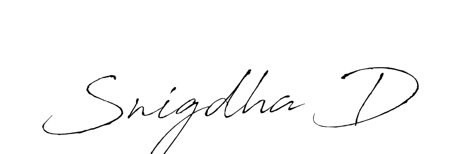 Use a signature maker to create a handwritten signature online. With this signature software, you can design (Antro_Vectra) your own signature for name Snigdha D. Snigdha D signature style 6 images and pictures png