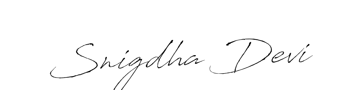 Create a beautiful signature design for name Snigdha Devi. With this signature (Antro_Vectra) fonts, you can make a handwritten signature for free. Snigdha Devi signature style 6 images and pictures png