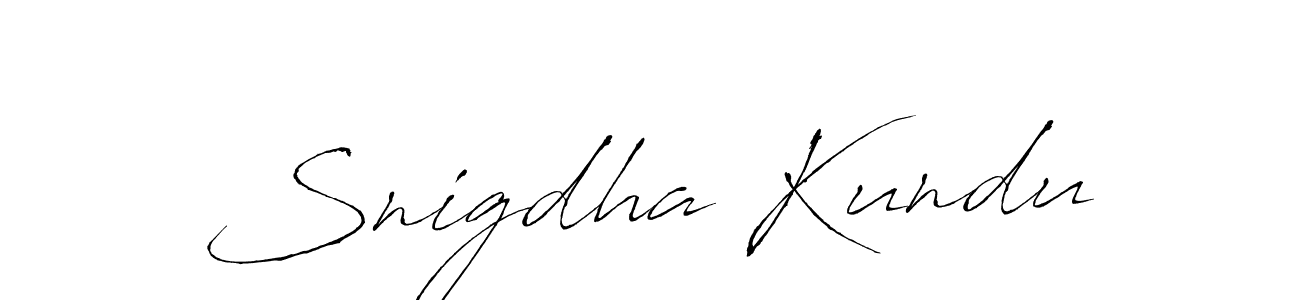 The best way (Antro_Vectra) to make a short signature is to pick only two or three words in your name. The name Snigdha Kundu include a total of six letters. For converting this name. Snigdha Kundu signature style 6 images and pictures png