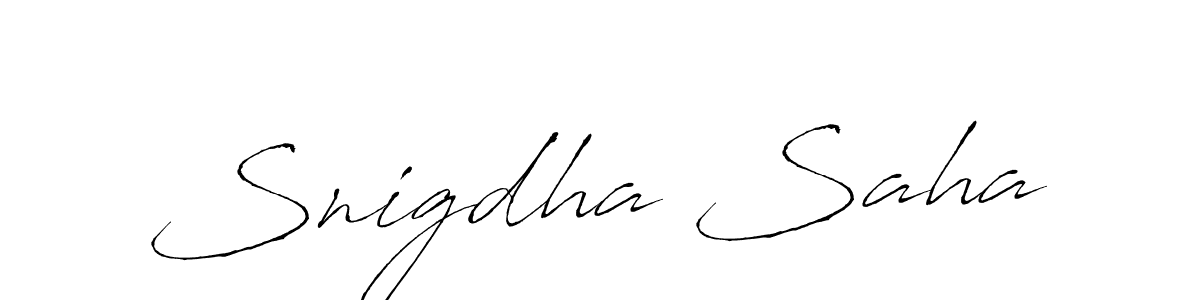 Create a beautiful signature design for name Snigdha Saha. With this signature (Antro_Vectra) fonts, you can make a handwritten signature for free. Snigdha Saha signature style 6 images and pictures png