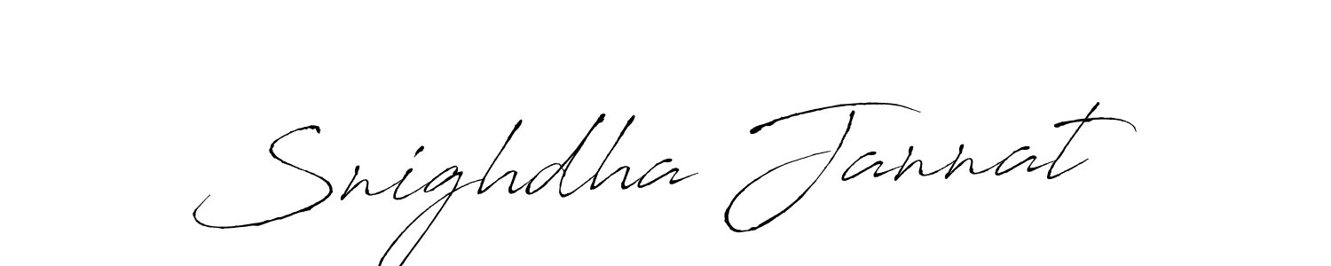 Create a beautiful signature design for name Snighdha Jannat. With this signature (Antro_Vectra) fonts, you can make a handwritten signature for free. Snighdha Jannat signature style 6 images and pictures png