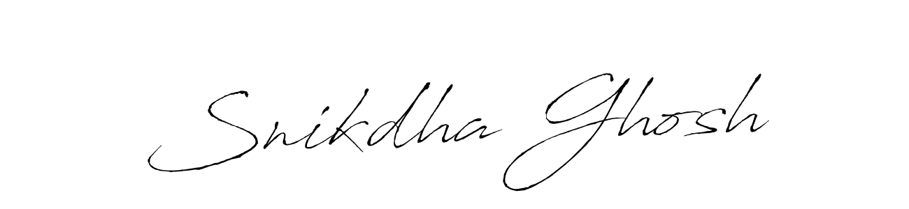 Create a beautiful signature design for name Snikdha Ghosh. With this signature (Antro_Vectra) fonts, you can make a handwritten signature for free. Snikdha Ghosh signature style 6 images and pictures png