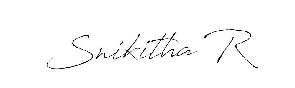 It looks lik you need a new signature style for name Snikitha R. Design unique handwritten (Antro_Vectra) signature with our free signature maker in just a few clicks. Snikitha R signature style 6 images and pictures png