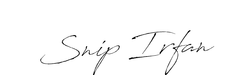 How to make Snip Irfan name signature. Use Antro_Vectra style for creating short signs online. This is the latest handwritten sign. Snip Irfan signature style 6 images and pictures png