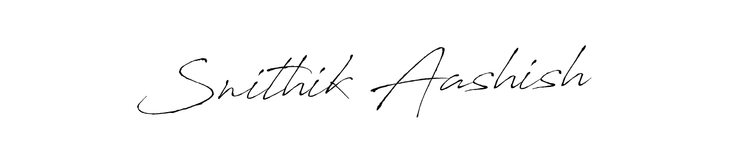 How to make Snithik Aashish signature? Antro_Vectra is a professional autograph style. Create handwritten signature for Snithik Aashish name. Snithik Aashish signature style 6 images and pictures png