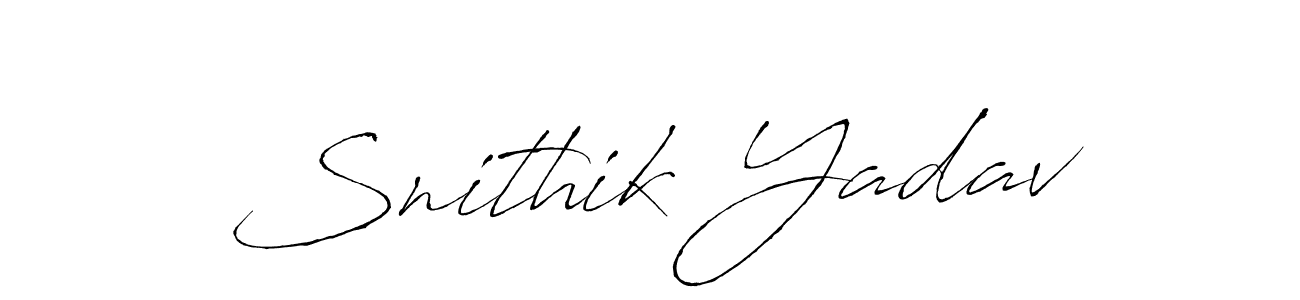 How to make Snithik Yadav name signature. Use Antro_Vectra style for creating short signs online. This is the latest handwritten sign. Snithik Yadav signature style 6 images and pictures png