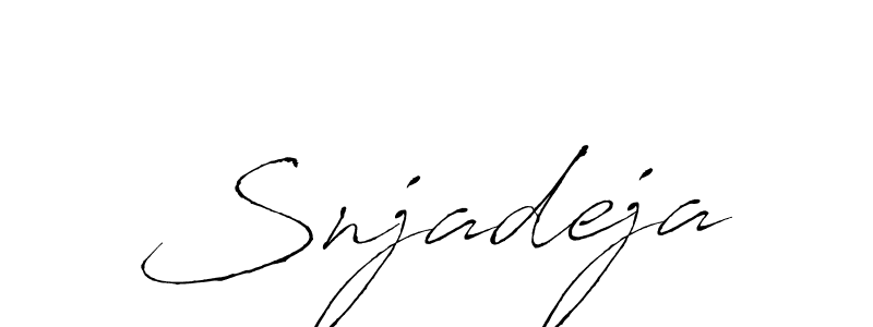 Create a beautiful signature design for name Snjadeja. With this signature (Antro_Vectra) fonts, you can make a handwritten signature for free. Snjadeja signature style 6 images and pictures png