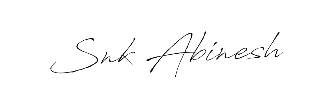 Create a beautiful signature design for name Snk Abinesh. With this signature (Antro_Vectra) fonts, you can make a handwritten signature for free. Snk Abinesh signature style 6 images and pictures png