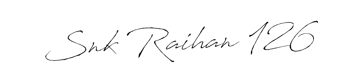 This is the best signature style for the Snk Raihan 126 name. Also you like these signature font (Antro_Vectra). Mix name signature. Snk Raihan 126 signature style 6 images and pictures png