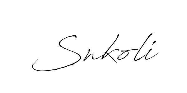 Design your own signature with our free online signature maker. With this signature software, you can create a handwritten (Antro_Vectra) signature for name Snkoli. Snkoli signature style 6 images and pictures png
