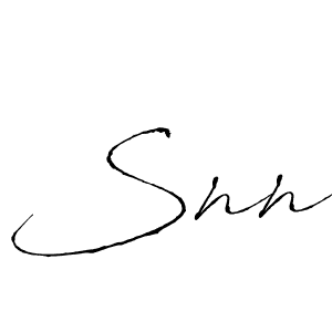 Make a beautiful signature design for name Snn. With this signature (Antro_Vectra) style, you can create a handwritten signature for free. Snn signature style 6 images and pictures png