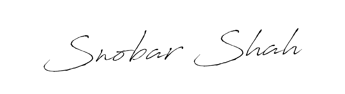 How to make Snobar Shah name signature. Use Antro_Vectra style for creating short signs online. This is the latest handwritten sign. Snobar Shah signature style 6 images and pictures png