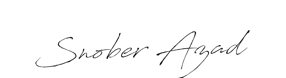 Also we have Snober Azad name is the best signature style. Create professional handwritten signature collection using Antro_Vectra autograph style. Snober Azad signature style 6 images and pictures png