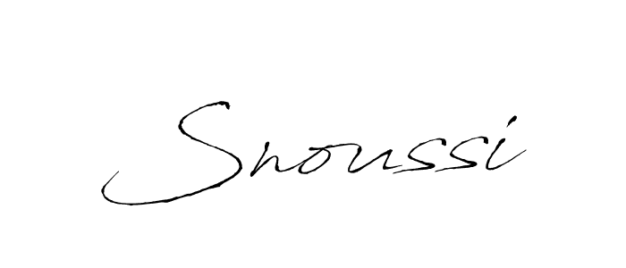 Use a signature maker to create a handwritten signature online. With this signature software, you can design (Antro_Vectra) your own signature for name Snoussi. Snoussi signature style 6 images and pictures png