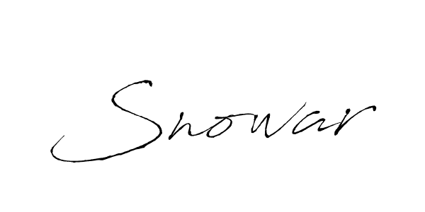 Design your own signature with our free online signature maker. With this signature software, you can create a handwritten (Antro_Vectra) signature for name Snowar. Snowar signature style 6 images and pictures png