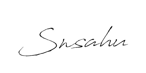 if you are searching for the best signature style for your name Snsahu. so please give up your signature search. here we have designed multiple signature styles  using Antro_Vectra. Snsahu signature style 6 images and pictures png